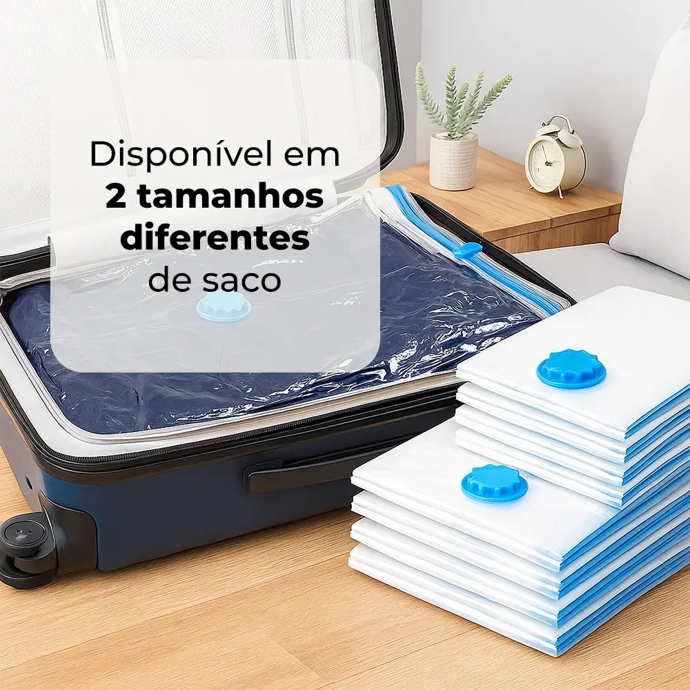 Kit 5 Sacos para Compressão a Vácuo ZeroAir 50x60