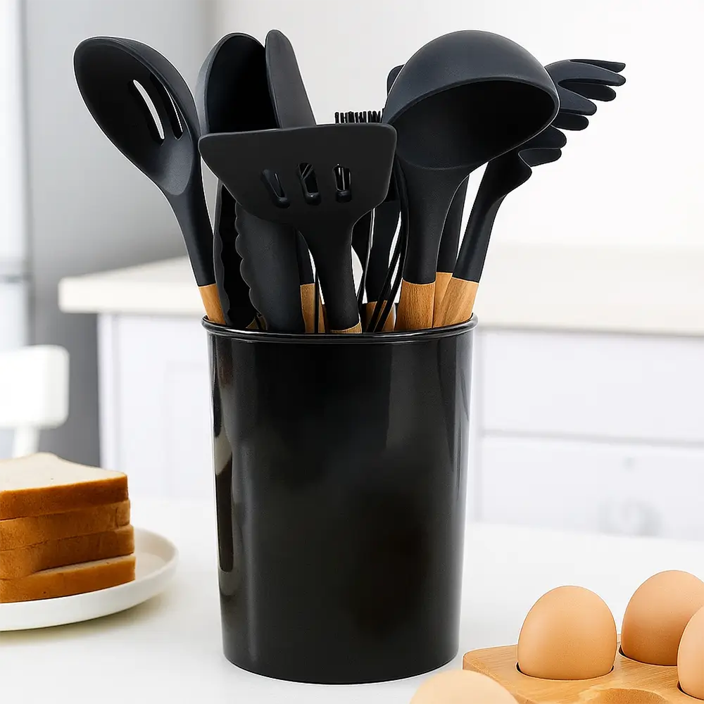 Kit Cozinha Fácil – Jogo de Cozinha com 12 Peças de Silicone