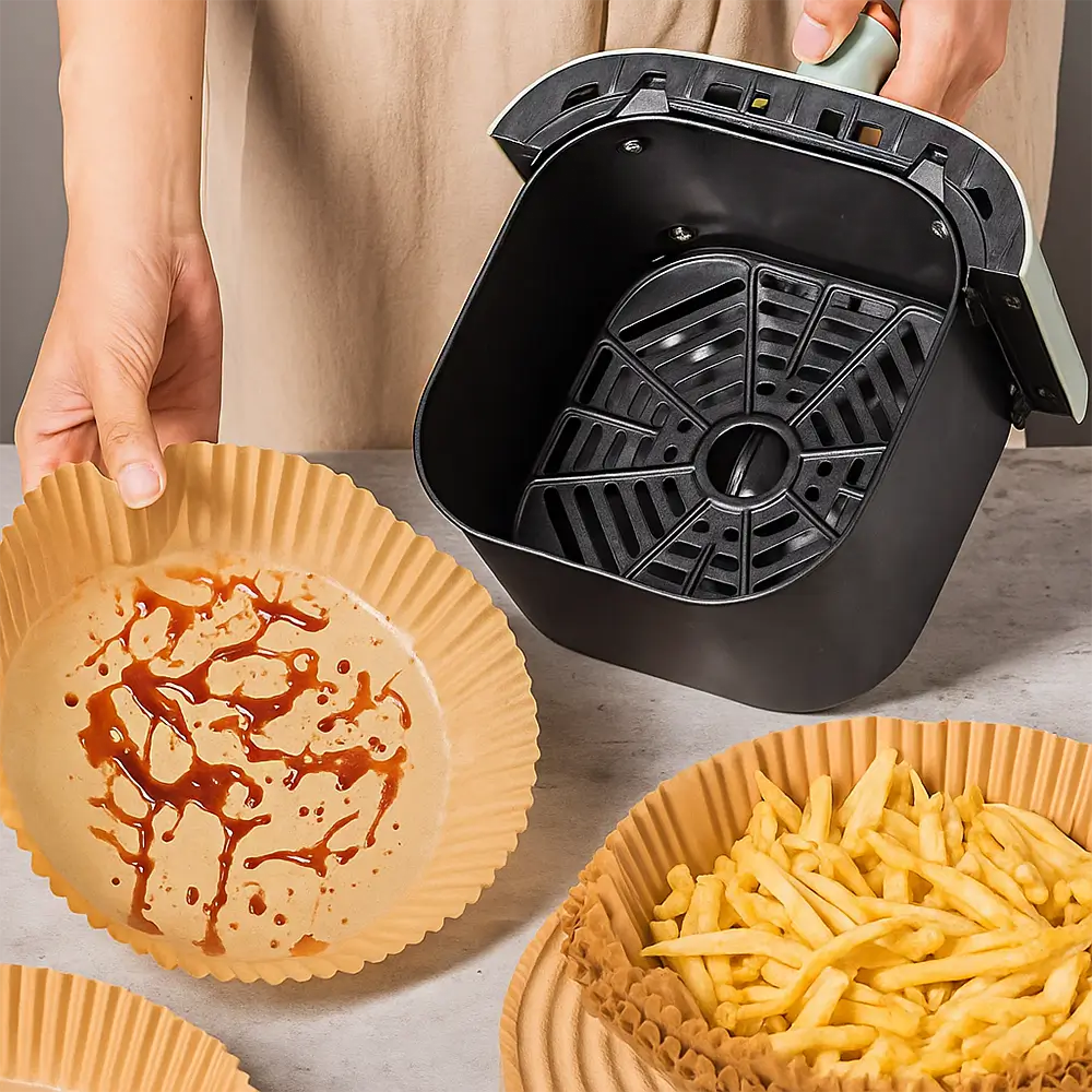 Kit Formas de Papel PaperFit para AirFryer – 50 UNIDADES Antiaderente