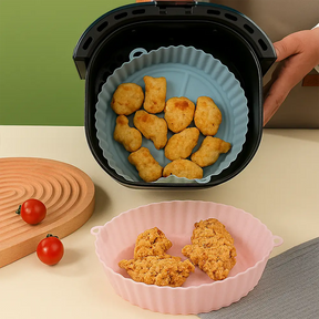 Kit Formas de Silicone AssaBem para AirFryer – Redonda e Quadrada