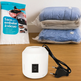 Kit Compressão a Vácuo ZeroAir – Bomba Elétrica + 5 Sacos 50x60