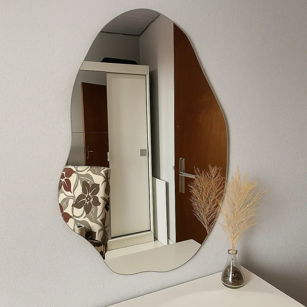 Espelho Orgânico Elegance 60x40 de Luxo – Não Precisa Furar a Parede