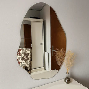 Espelho Orgânico Elegance 60x40 de Luxo – Não Precisa Furar a Parede