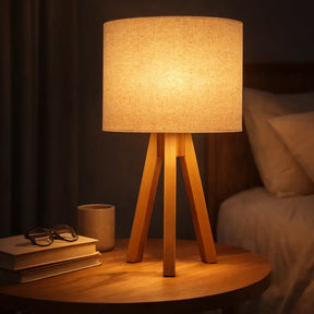 Kit Abajur de Mesa Duo Linen Nature – Bivolt