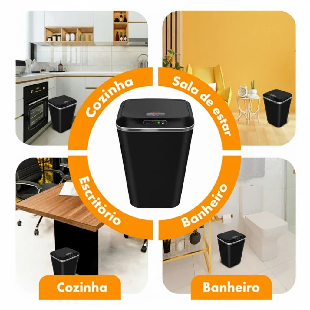 Caixote do Lixo Smart com Sensor Automático 16L